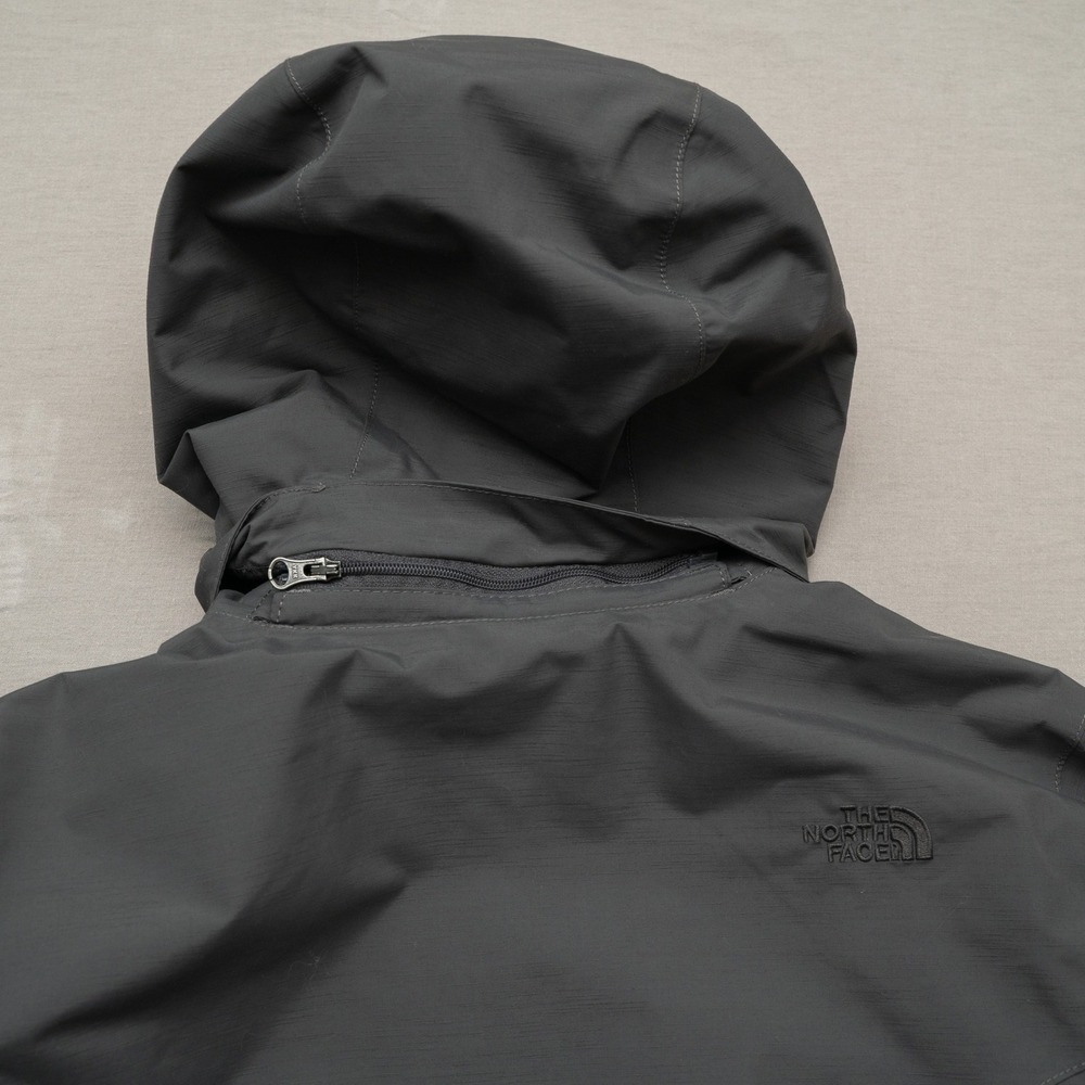 The North Face Jacket Womens M Gray Hooded Belted HyVent Waterproof Coat CX65 - Picture 10 of 11
